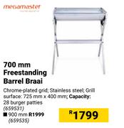 Megamaster 700mm Freestanding Barrel Braai