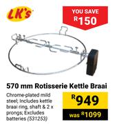 LK's 570mm Rotisserie Kettle Braai