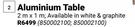 Design House Aluminium Table 2m x 1m