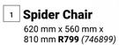 Design House Spider Chair 620mm x 560mm x 810mm
