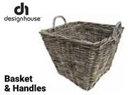 Design House Kubu Basket & Handles 500mm x 500mm x 400mm