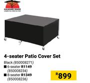 Kalahari Shade 4 Seater Patio Cover Set (Black)
