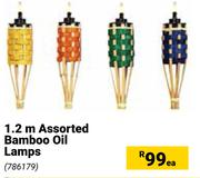 1.2m Assorted Bamboo Oil Lamps-Each
