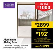 Aluminium Sliding Door 1.8m (h) x 2.1m (w)