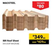 Macsteel IRB Roof Sheet 3m x 0.47mm-Each