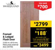 Swartland Framed & Ledged Flush Door