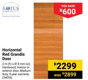 Lotus Horizontal Red Grandis Door