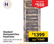 Standard Horizontal Pine Panel Door