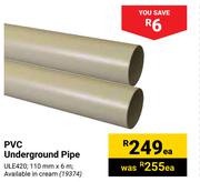 PVC Underground Pipe-Each