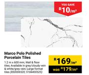 Marco Polo Polished Porcelain Tiles-1.2m x 600mm Per Sqm