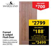 Swartland Framed & Ledged Flush Door 33750-2.032m X 813mm