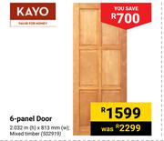 kayo 6-Panel Door 502919-2.032m(h) X 813mm(w)