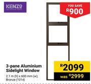 Kenzo 3-Pane Aluminium Sidelight Window 1014