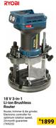 Ryobi 18V 3-In-1 Li-Ion Brushless Router 769223