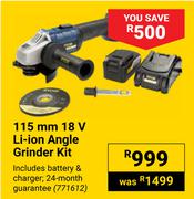 Ryobi 115mm 18V Li-Ion Angle Grinder Kit 771612