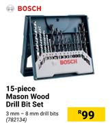 Bosch 15 Piece Mason Wood Drill Bit Set