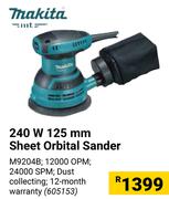 Makita 240W 125mm Sheet Orbital Sander
