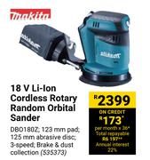 Makita 18V Li-Ion Cordless Rotary Random Orbital Sander