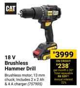 CAT 18V Brushless Hammer Drill