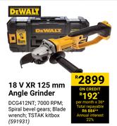 Dewalt 18V XR 125mm Angle Grinder