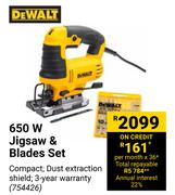 Dewalt 650W Jigsaw & Blades Set