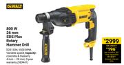 Dewalt 800W 26mm SDS Plus Rotary Hammer Drill