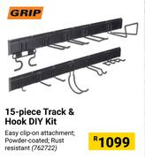 Grip 15-Piece Track & Hook DIY Kit 762722