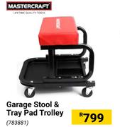 Mastercraft Garage Stool & Tray Pad Trolley 783881