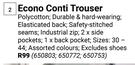 Beck Econo Conti Trouser 650803, 650772, 650753