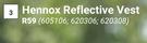 Hennox Reflective Vest 605106, 620306, 620308