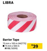 Libra Barrier Tape 442770-75mm X 100m