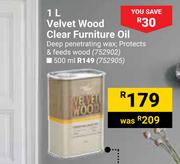 Fired Earth 500ml Velvet Wood Clear Furniture Oil 
