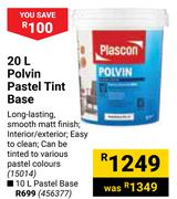 Plascon 20L Polvin Pastel Tint Base