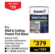 Duram 20L Wall & Ceiling Pastel Tint Base