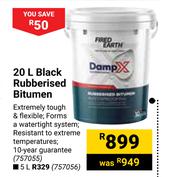 Fired Earth 20L Black Rubberised Bitumen