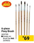 Dala 6-Piece Stubby Art Brush Set 629823