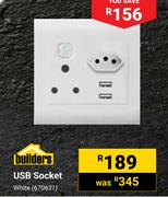 Builders USB Socket (White) 670631