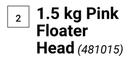 Poolbrite Pink Floater Head 481015-1.5Kg