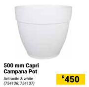 Capri Campana Pot Antracite & White 500mm