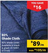 80% Shade Cloth-Per Mtr