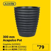 Addis Acapulco Pot Graphite 300mm