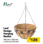 Flora Leaf Design Hanging Basket