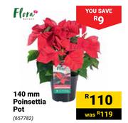 Flora 140mm Poinsettia Pot