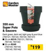 Garden Master 25cm Super Pots & Saucers