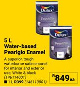 Dulux Water-Based Pearlglo Enamel-5Ltr Each