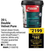 Plascon Double Velvet Pure-20Ltr