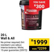Plascon Wall & All-20Ltr