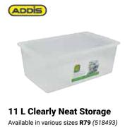 Addis 11Ltr Clearly Neat Storage