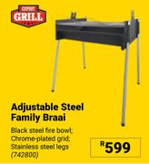 Expert Grill Adjustable Steel Family Braai