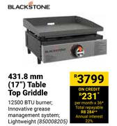 Blackstone 431.8mm (17") Table Top Griddle 850008205